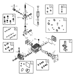 Pump Diagram and Parts List for BPW3500 1780-0 Briggs and Stratton Pressure Washer